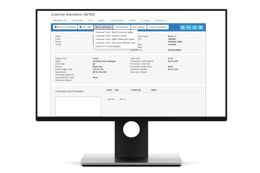 Automated Dispute Management Systems Reg E Compliance Management Software